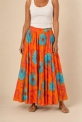 Jupe Longue Florale - Orange