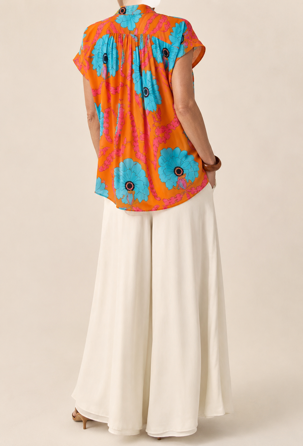 Haut Floral - Orange