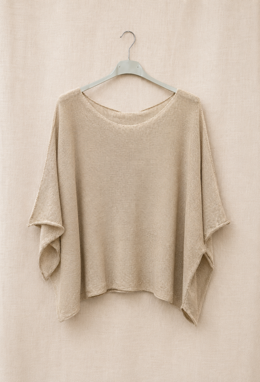 Haut Maille Coton Oversize - Beige