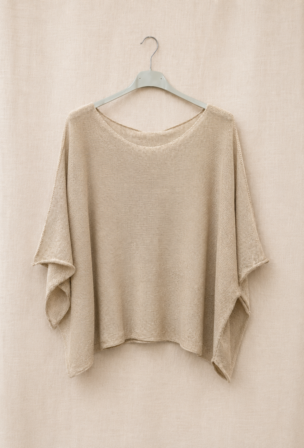 Haut Maille Coton Oversize - Beige