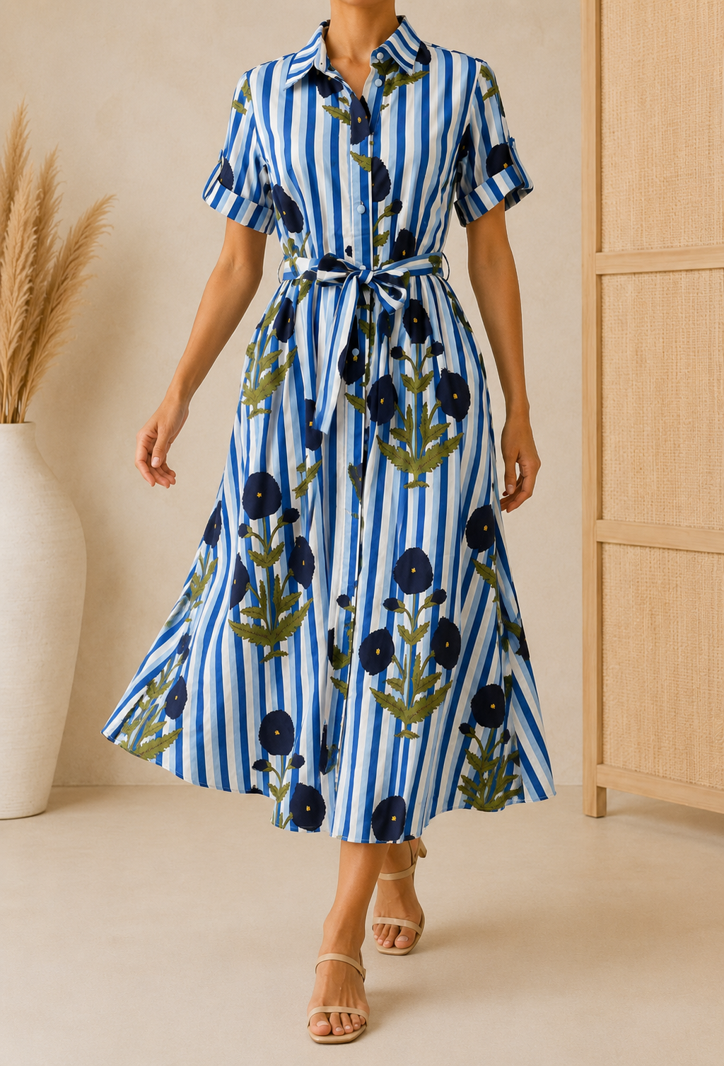 Robe Chemise - Bleue