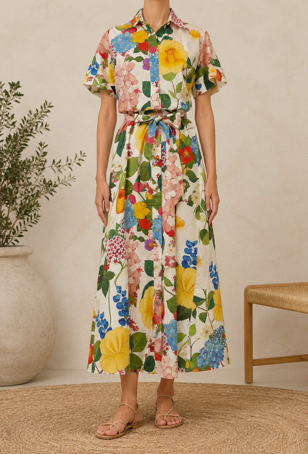 Robe Chemise - Jardin d'été