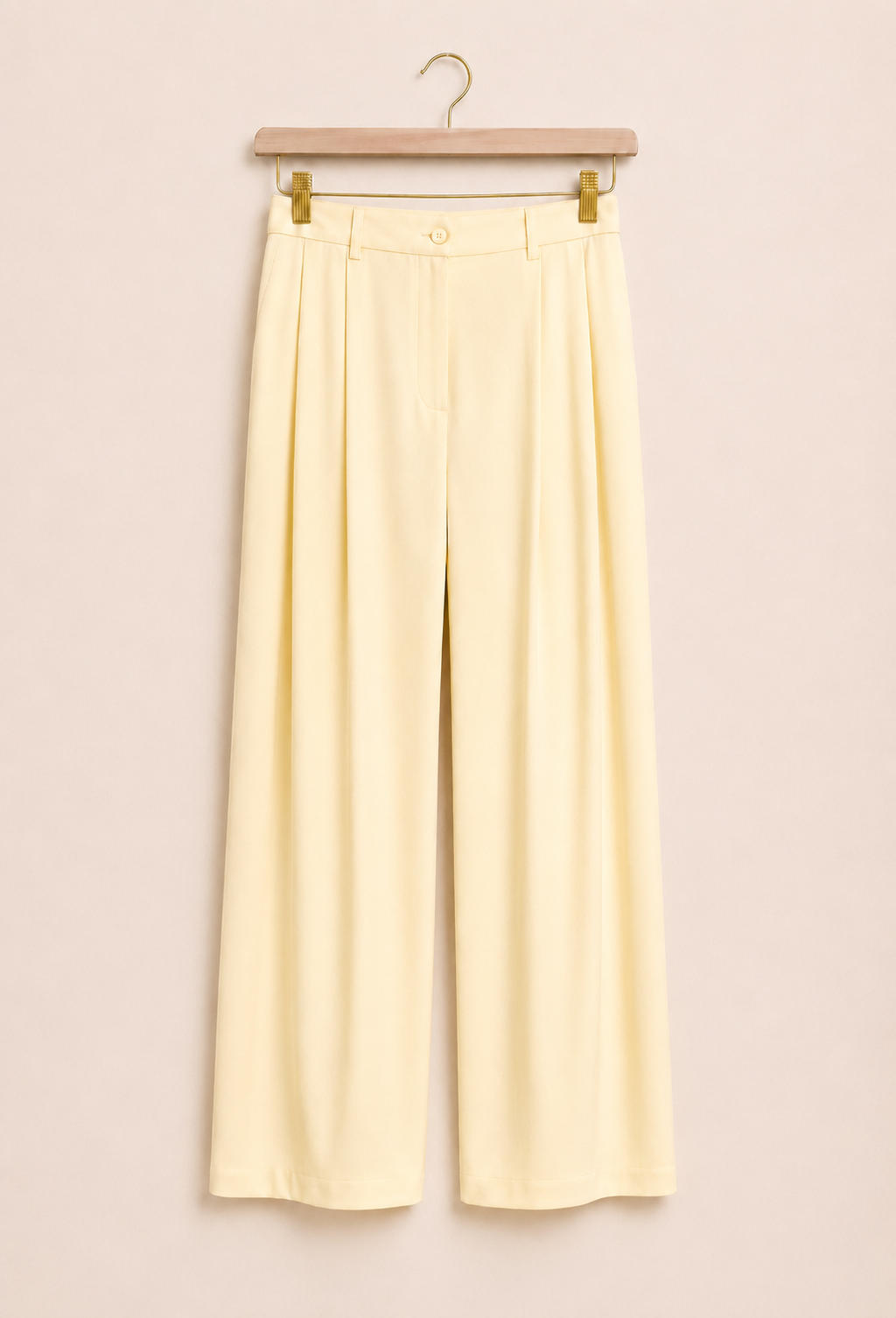 Pantalon Large Jaune Pâle