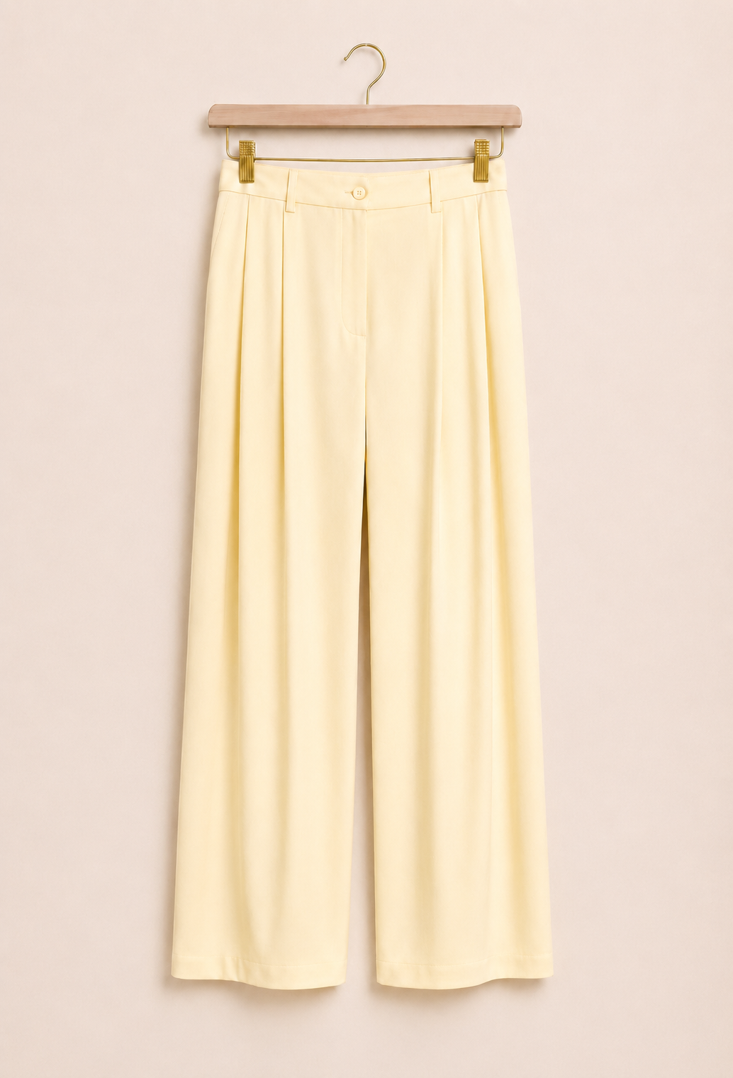 Pantalon Large Jaune Pâle