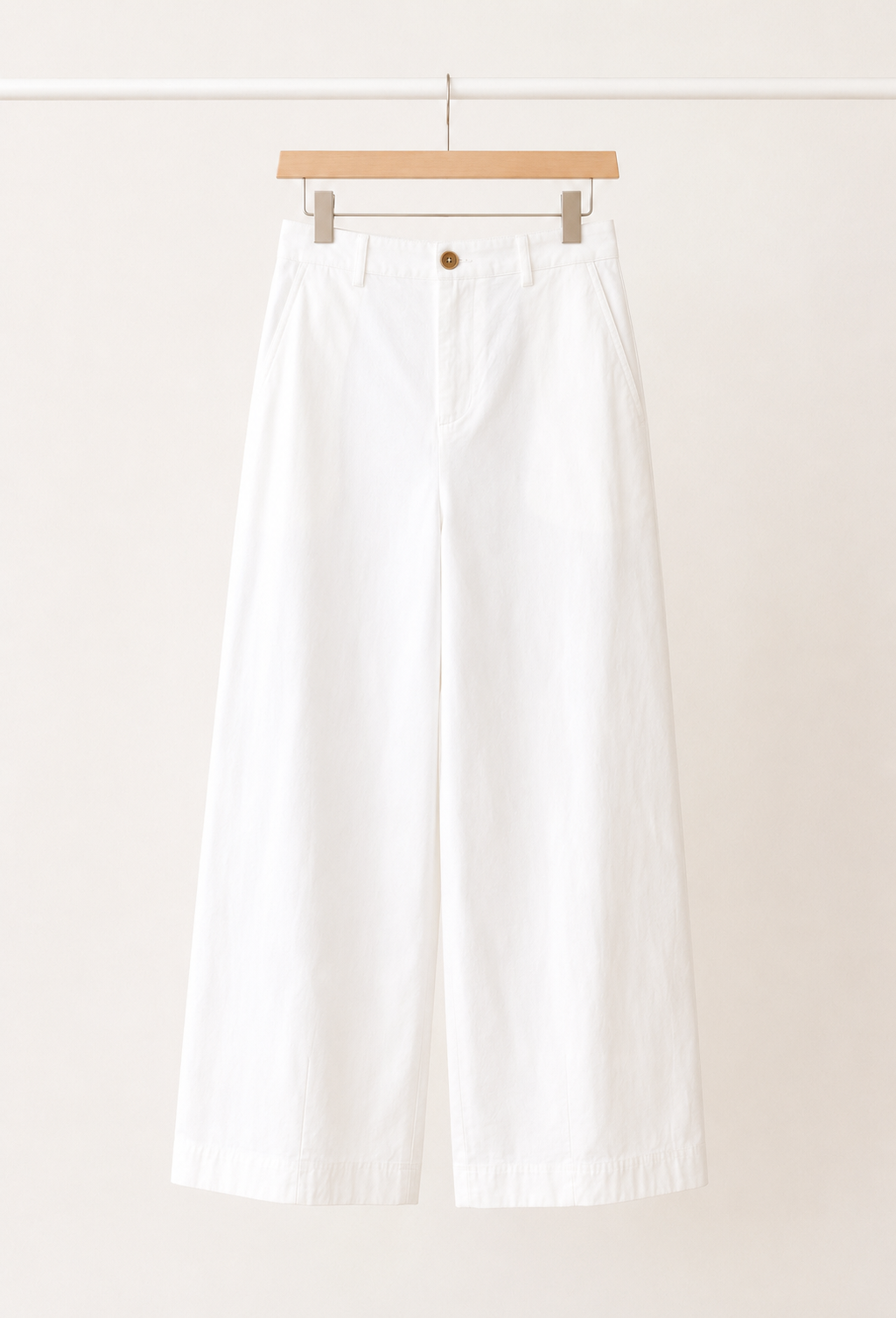 Pantalon Large Coton - Blanc