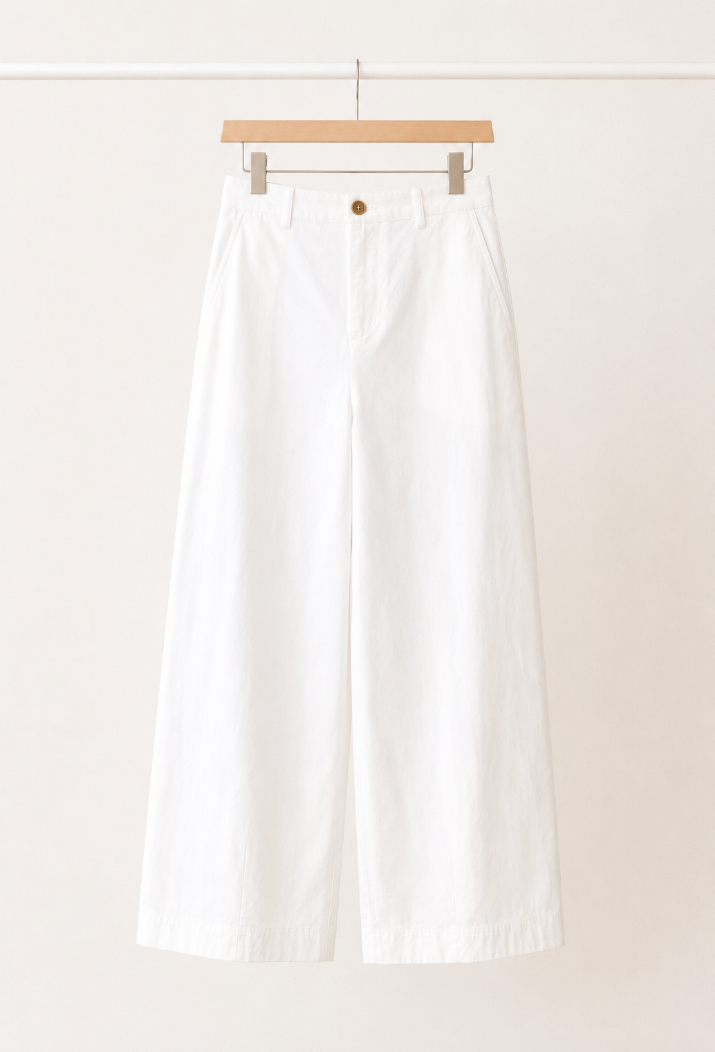 Pantalon Large Coton - Blanc