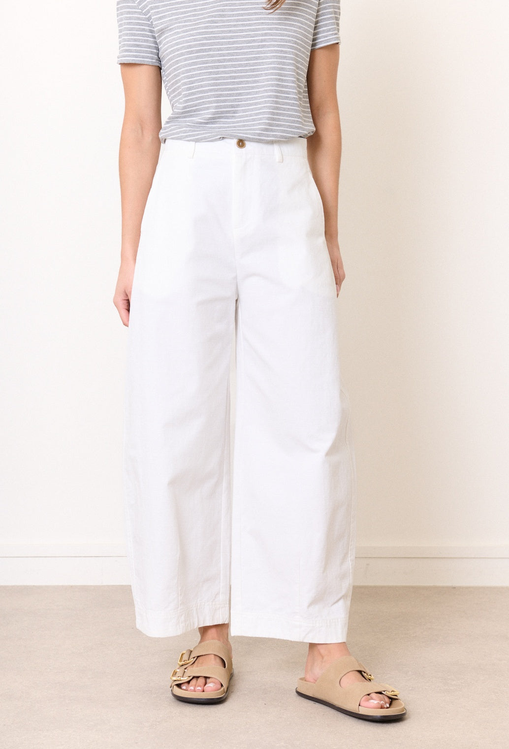 Pantalon Large Coton - Blanc