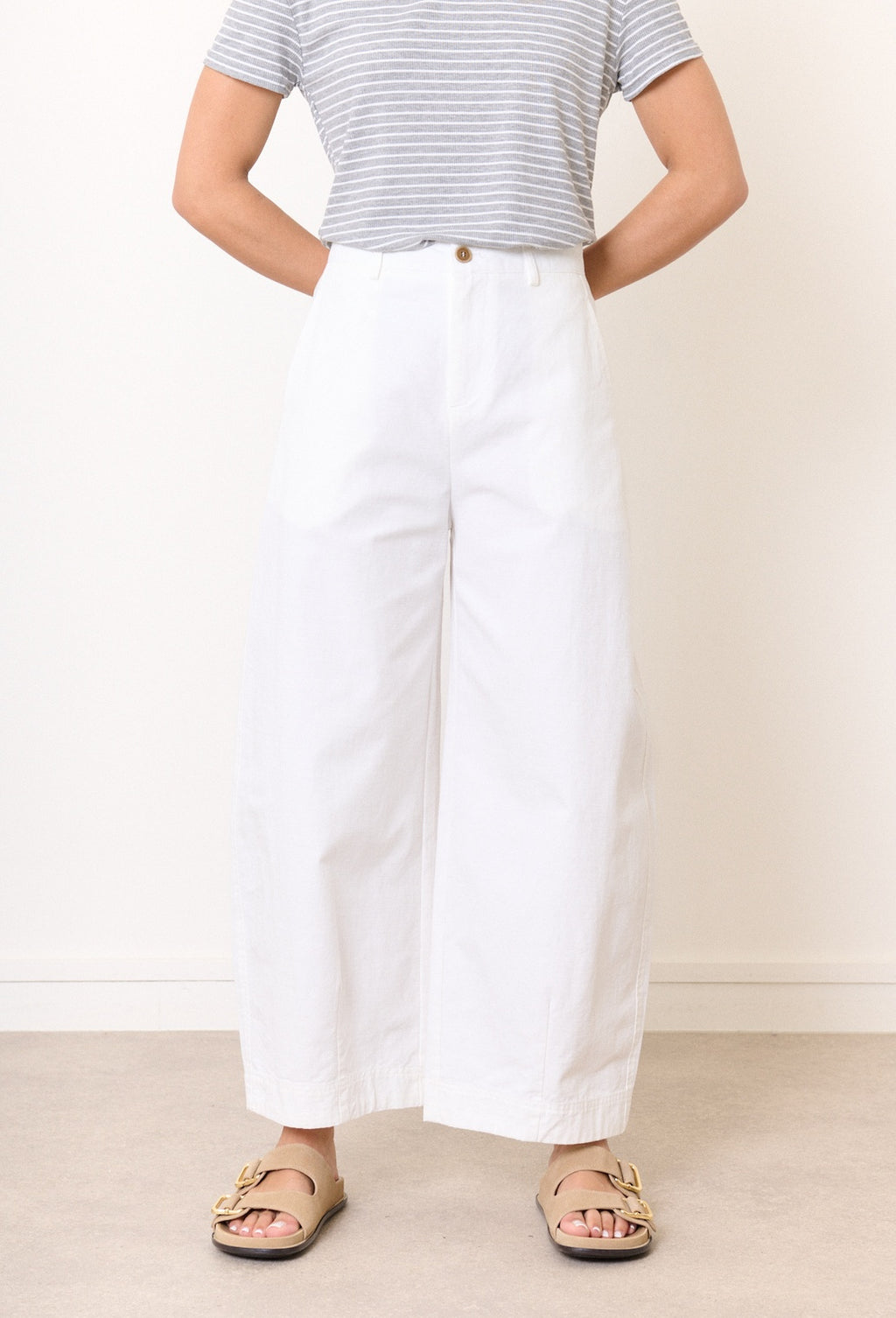 Pantalon Large Coton - Blanc